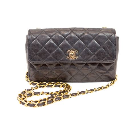 chanel black bag chain|Chanel black quilted crossbody bag.